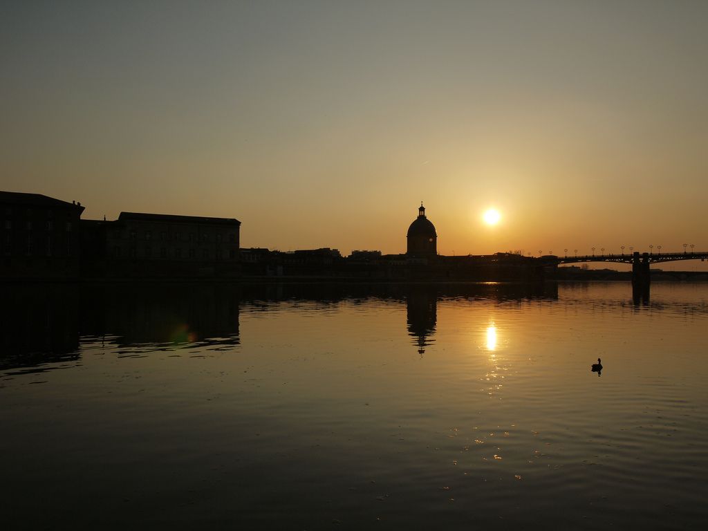 Coucher de soleil sur la Garonne