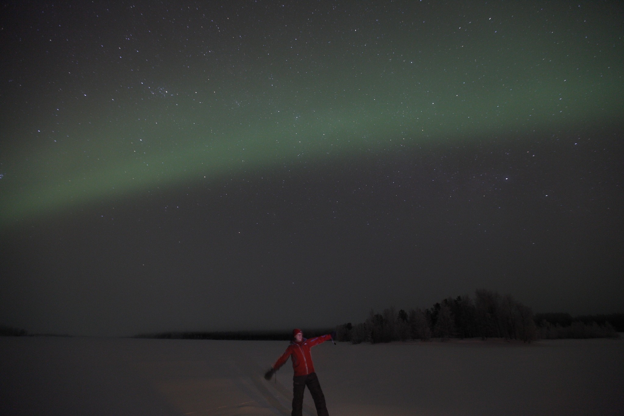 Remco sous le ciel étoilé de Laponie