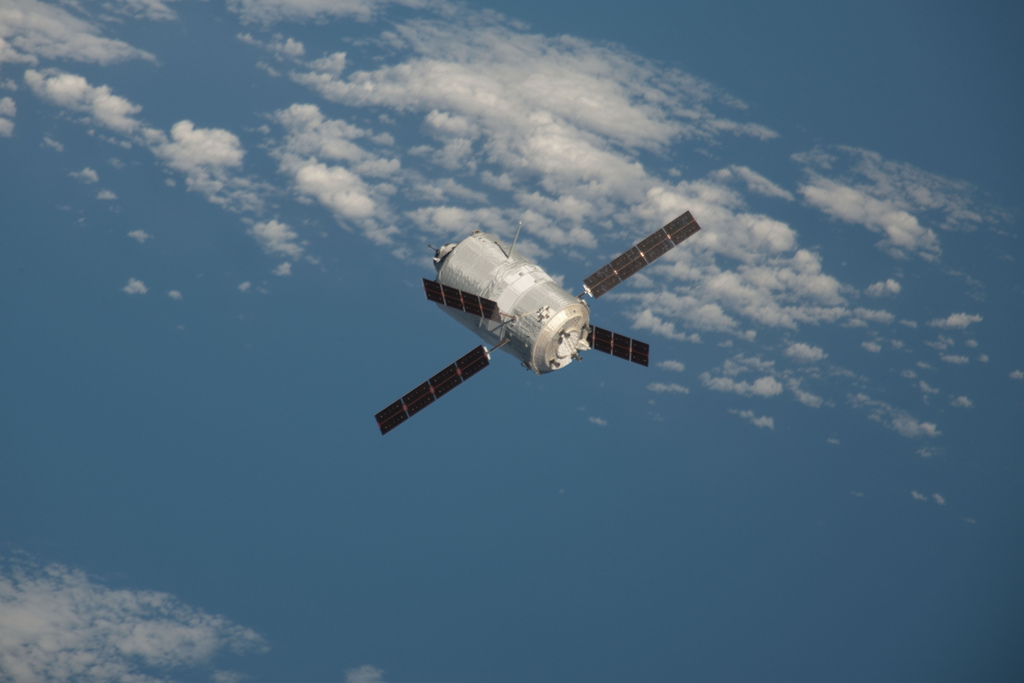 ATV-3 Edoardo Amaldi à l'approche de l'ISS le 29 Mars 2012 (Credit : ESA)