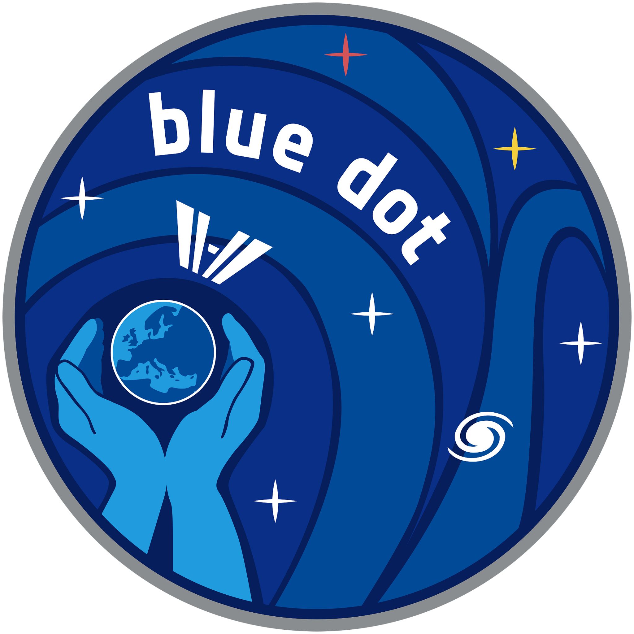 Le logo de la mission Blue Dot d'Alexander Gerst (Crédits : ESA)