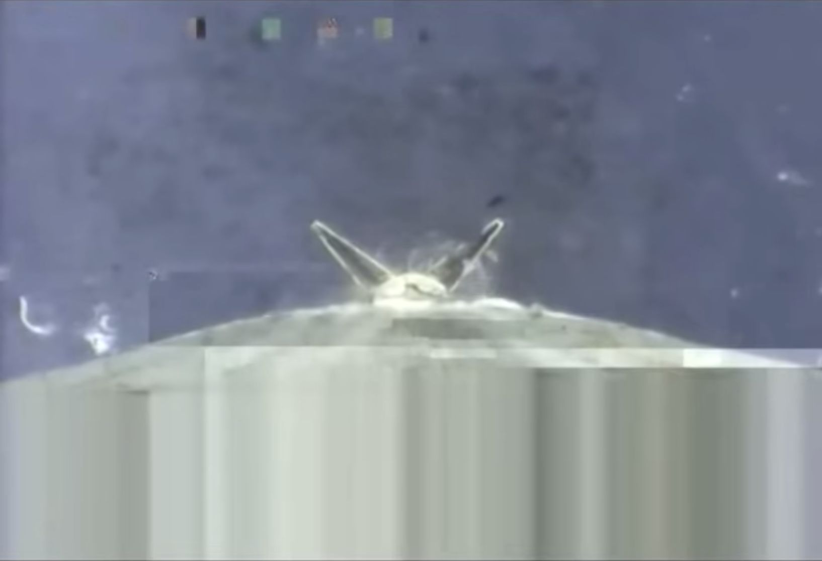 Image capturée de la vidéo de l'amerrissage de la Falcon 9