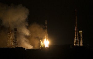 Lancement de la fusée Soyouz TMA-15M du pas de tir 31 à Baikonour le 23 novembre 2014. (Crédits: NASA/Aubrey Gemignani)
