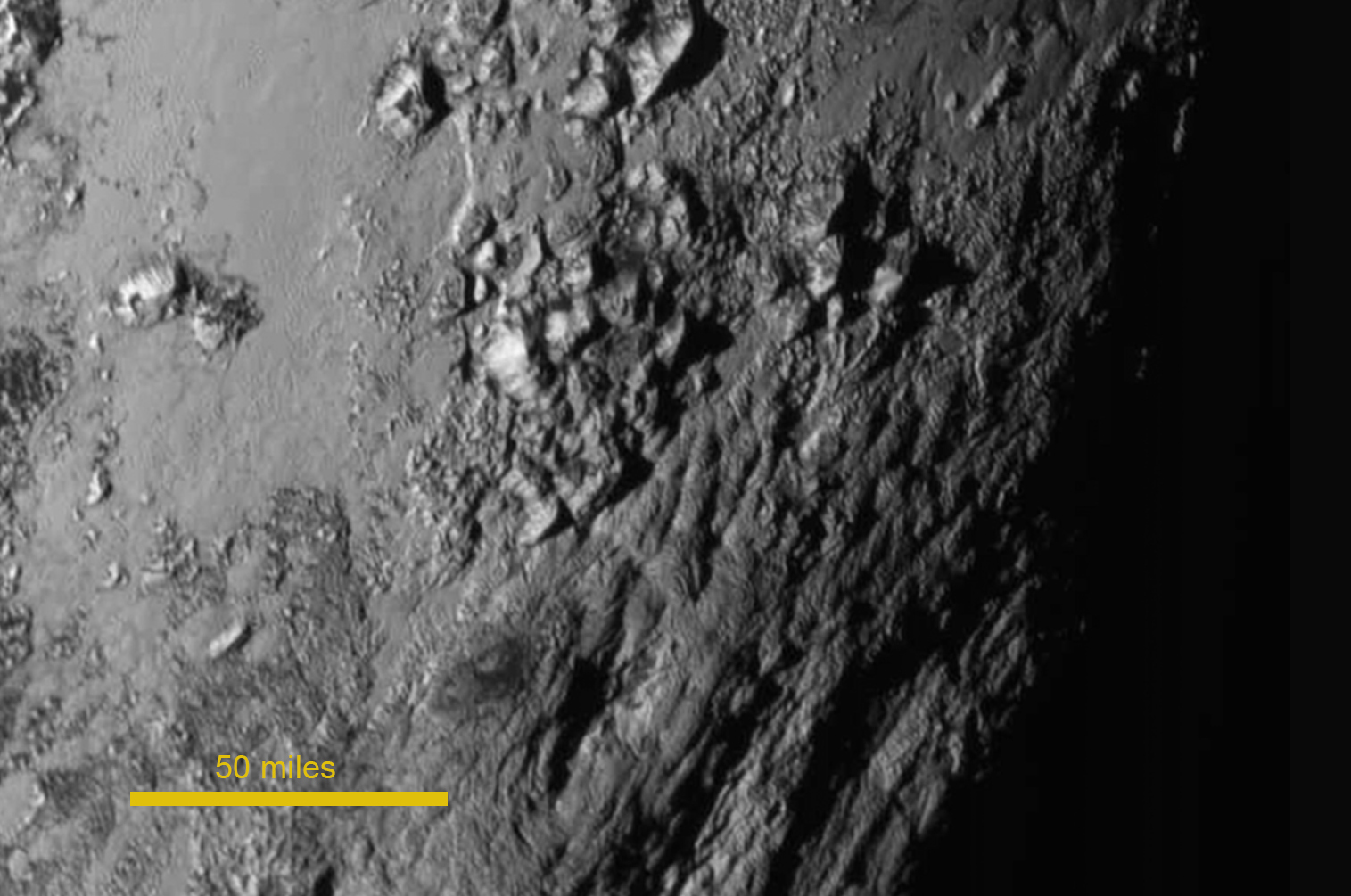 Pluton Closeup échelle 14 Juillet 2015 77000km New Horizons